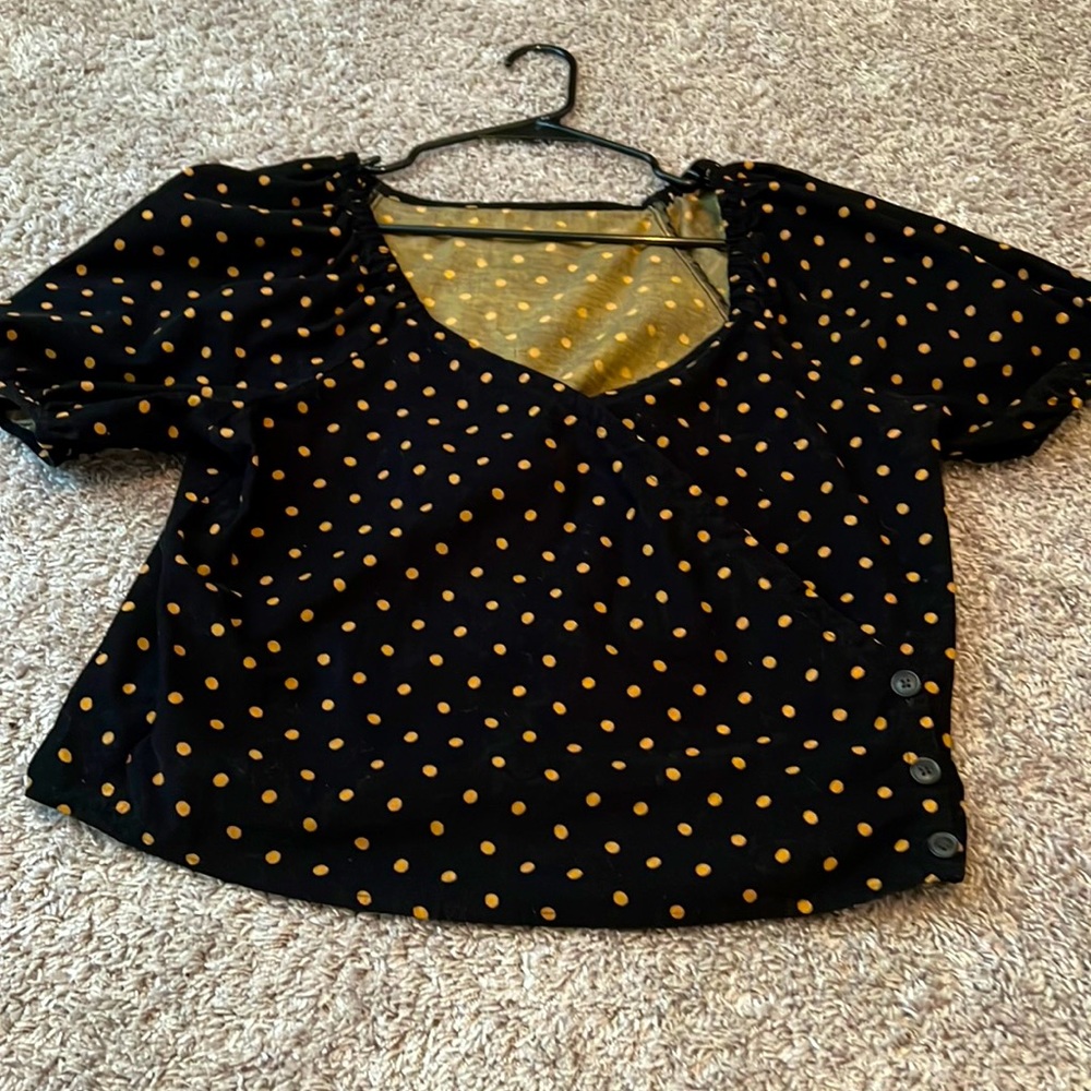 Madewell corduroy puff sleeve blouse